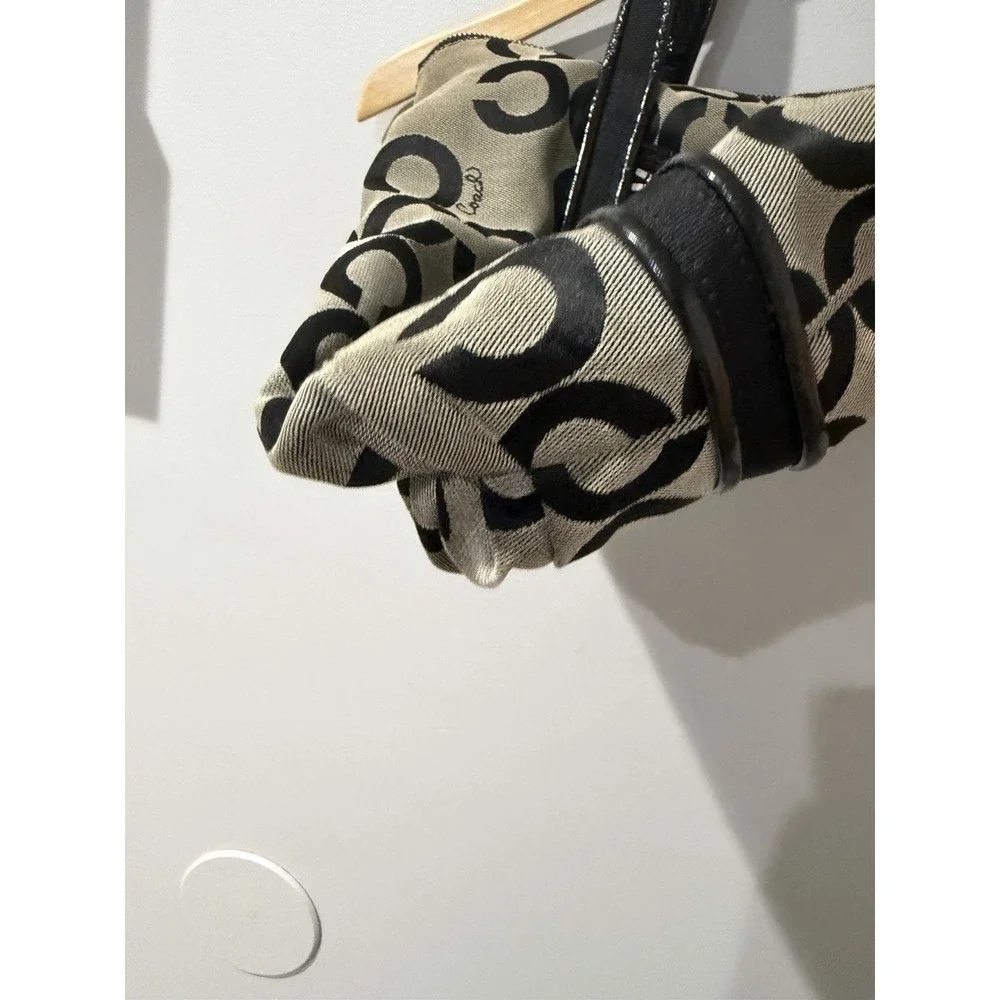 Coach Poppy Signature Black Canvas Double Handle Tote Bag, No. C1020-14530 T